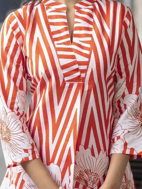 Women's_Orange_&_White_Floral_Printed_Co-Ord_Set