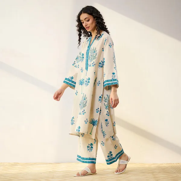Mehfil_Cotton_Printed_Co-ord_Set_-_Off_White_Monotone