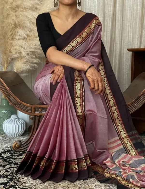 Onion_Pink_Narayanapet_Cotton_Sarees_With_Blouse_Piece_|_6.2_Meters_With_Blouse
