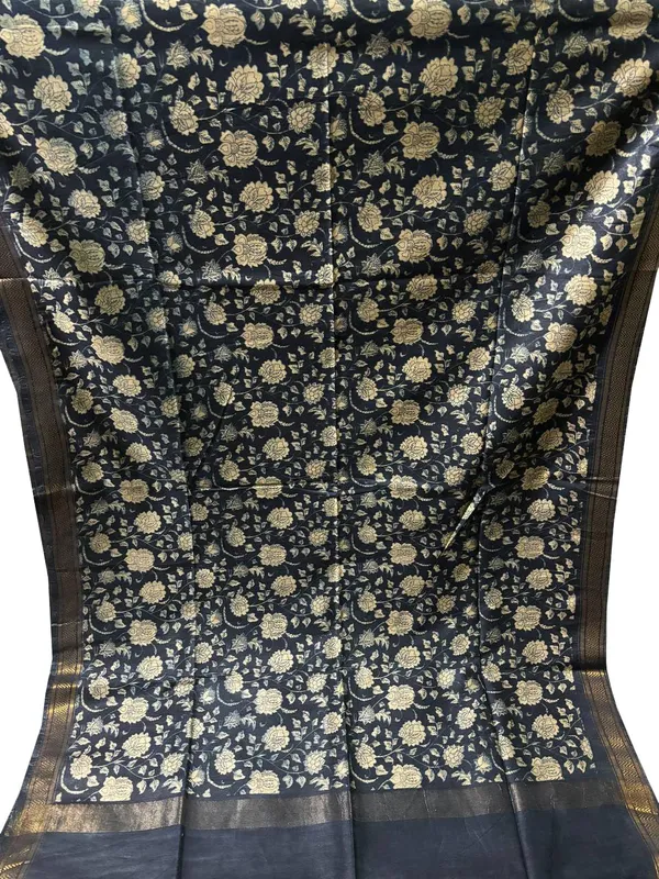 Black_Womenhandloom_Bhagalpuri_Semi_Silk_Blend_Printed_Saree_Ethnic_Wear_With_Running_Unstitched_Blouse_Piece