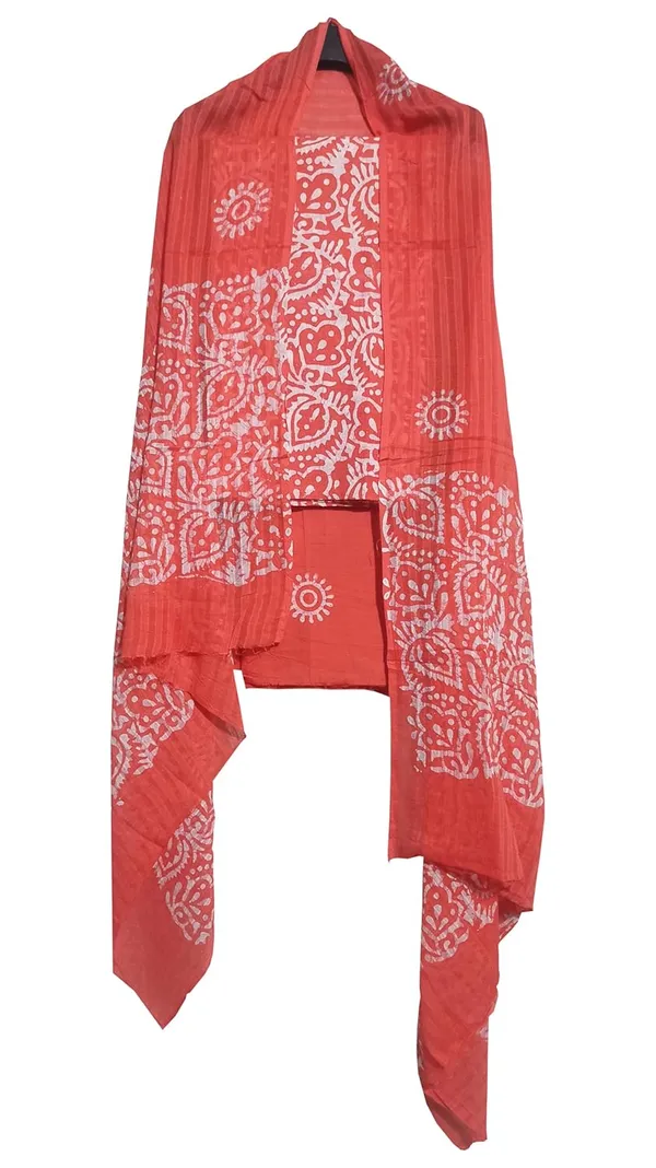Peach_Cotton_Silk_Batik_Print_Unstitched_Salwar_Suit_Dress_Material_with_Duputta_For_Womens_And_Girls