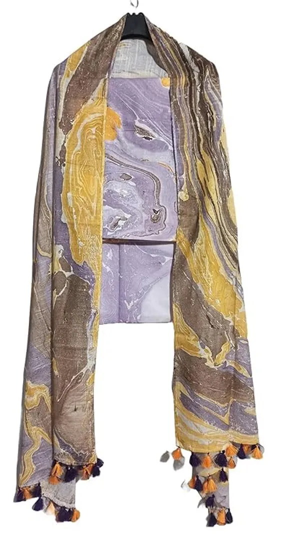 Purple_Suit_Set_For_Women_With_Dupatta_Handloom_Semi_Cotton_Silk_Printed_Unstitched_Salwar_Suit_Dress
