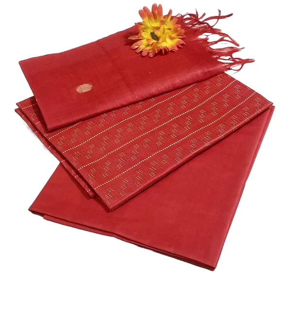 Red_Handloom_Semi_Tussar_Silk_Unstitched_Suit_Set_for_Women_with_Dupatta_Salwar_Suit_Dress_Material_for_Women_&_Girls