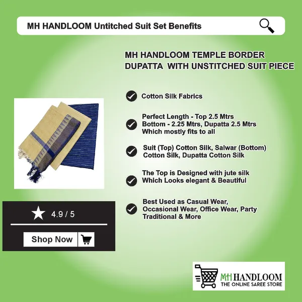 MH_HANDLOOM_Unstitched_Dress_Material_|_Multicolour_Jute_Silk_|_Salwar_Suit_Material_with_Dupatta