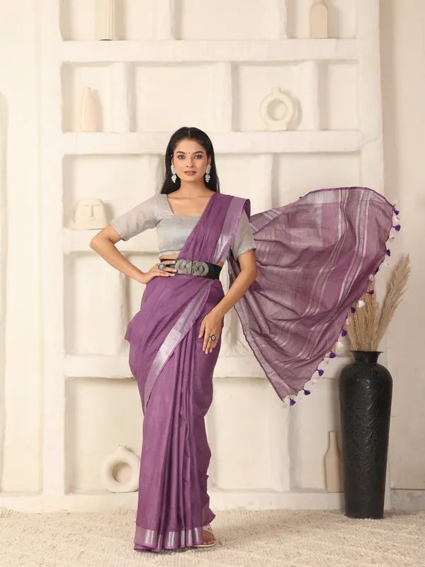 MH_HANDLOOM_WOMEN'S_LINEN_SAREE_WITH_BLOUSE_PIECE