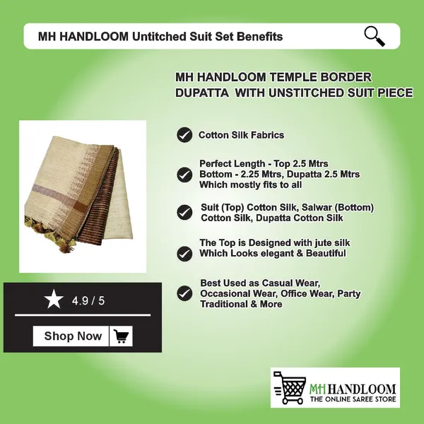 MH_HANDLOOM_Unstitched_Dress_Material_|_Multicolour_Jute_Silk_|_Salwar_Suit_Material_with_Dupatta