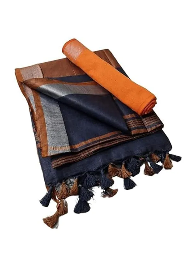 Women's_Linen_Slub_Saree_with_Blouse_Piece_for_Every_Occasion