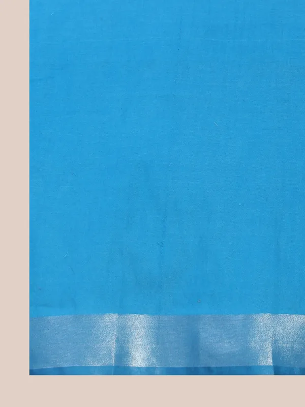 Sky_Blue_Women's_Linen_Slub_Saree_with_Blouse_Piece_for_Every_Occasion