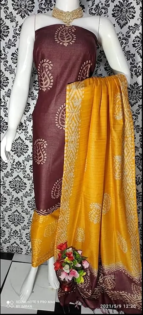 MH_HANDLOOM_Women's_Cotton_Silk_Batik_Print_Unstitched_Salwar_Suits_with_Dupatta