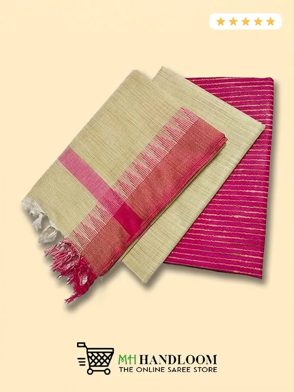 MH_HANDLOOM_Unstitched_Dress_Material_|_Multicolour_Jute_Silk_|_Salwar_Suit_Material_with_Dupatta