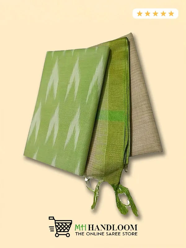 MH_HANDLOOM_Unstitched_Dress_Material_|_Multicolour_Pure_Cotton_Ikat_Design_|_Salwar_Suit_Material_with_Dupatta
