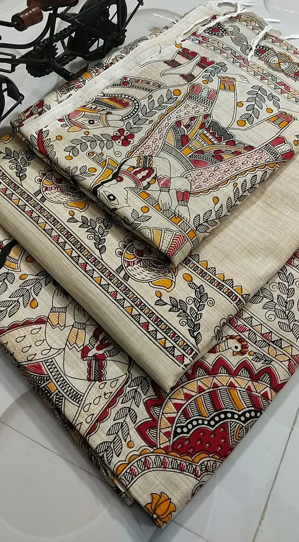 MH_HANDLOOM_COTTON_SILK_MADHUBANI_PRINT_UNSTITCHED_DRESS_MATERIAL_WITH_DUPATTA