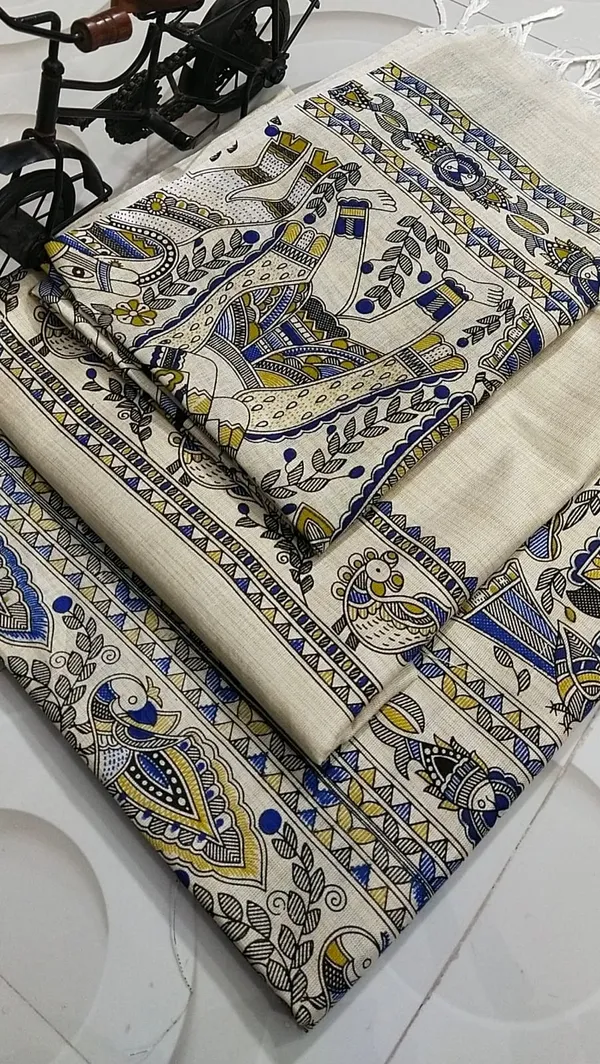 MH_HANDLOOM_COTTON_SILK_MADHUBANI_PRINT_UNSTITCHED_DREE_MATERIAL_WITH_DUPATTA