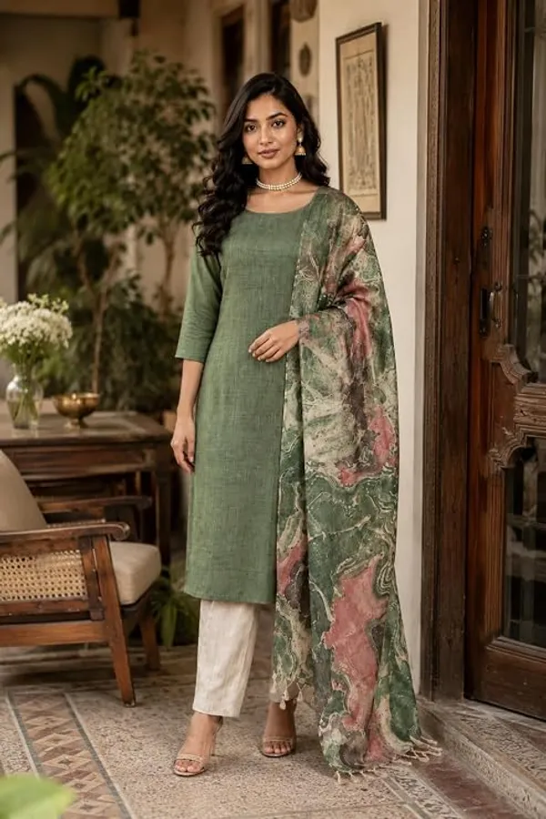 MH_HANDLOOM_Cotton_Silk_Unstitched_Suit_Set_for_Women_with_Marble_Print_Dupatta_|_Salwar_Suit_Dress_Material_for_Women_&_Girls