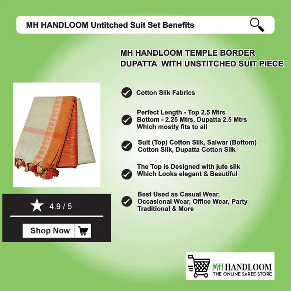MH_HANDLOOM_Unstitched_Dress_Material_|_Multicolour_Jute_Silk_|_Salwar_Suit_Material_with_Dupatta
