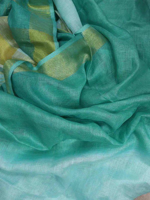 MH_HANDLOOM_WOMEN'S_LINEN_SAREE_WITH_BLOUSE_PIECE