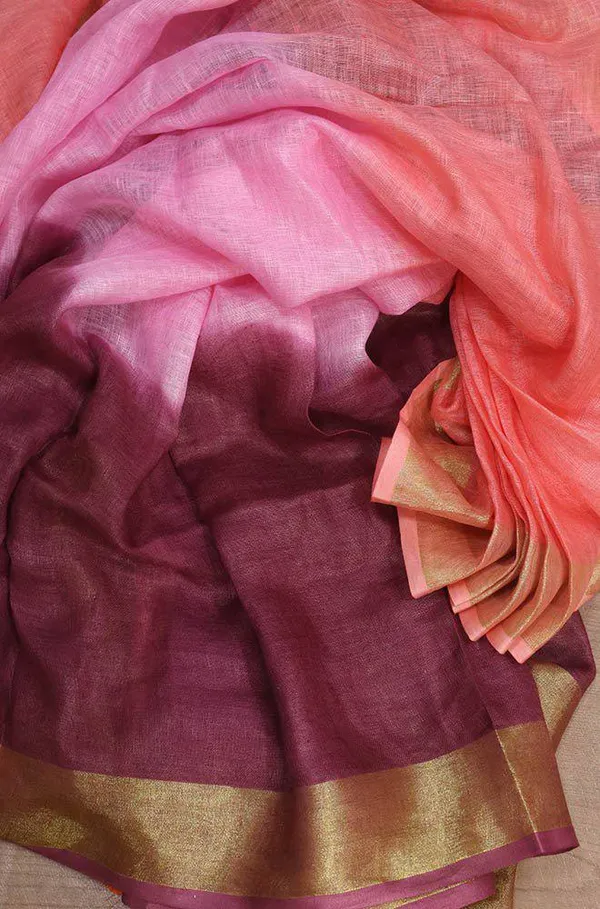 MH_HANDLOOM_WOMEN'S_LINEN_SAREE_WITH_BLOUSE_PIECE