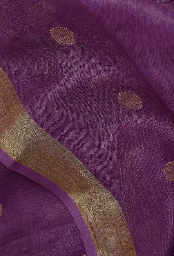 Linen_Cotton_Blend_Zari_Weaving_Handloom_rasgulla_Design_Dupatta