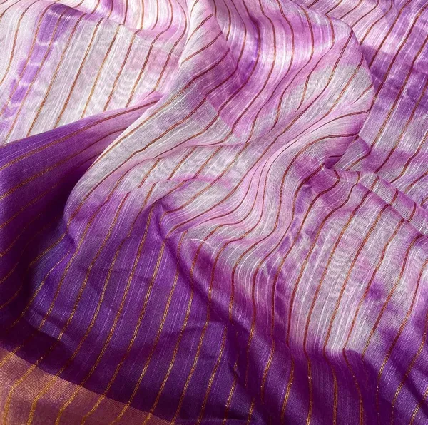 Purple_and_White_Exquisite_Semi_Silk_Sarees_with_Blouse