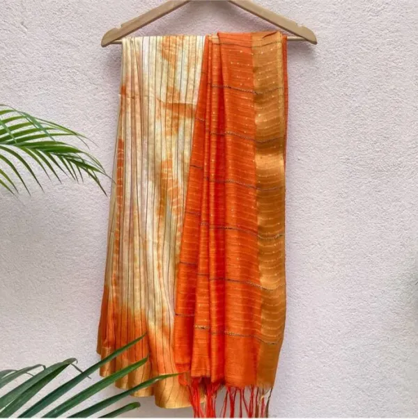 Orange_Exquisite_Semi_Silk_Sarees_with_Blouse
