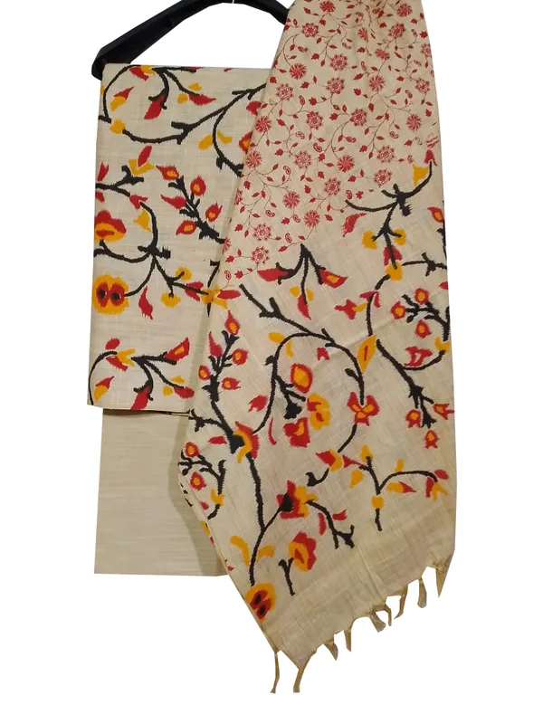 MH_HANDLOOM_COTTON_SILK_MADHUBANI_PRINT_UNSTITCHED_DREE_MATERIAL_WITH_DUPATTA