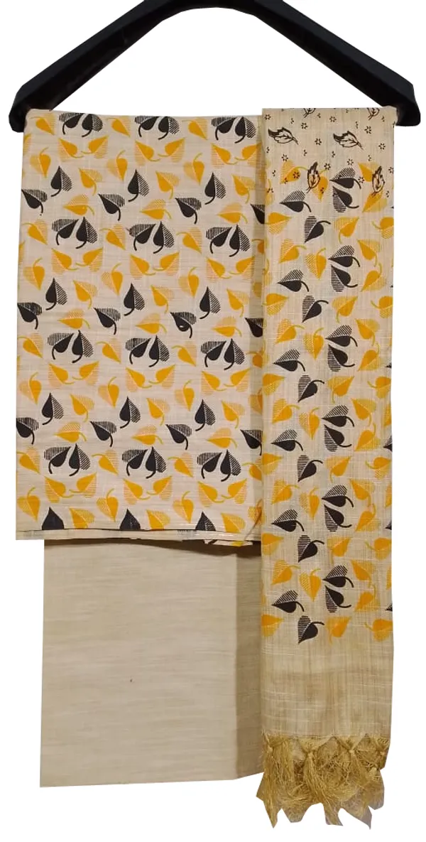 MH_HANDLOOM_COTTON_SILK_MADHUBANI_PRINT_UNSTITCHED_DREE_MATERIAL_WITH_DUPATTA