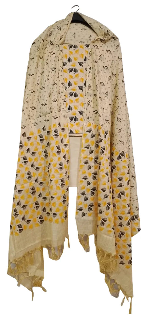 MH_HANDLOOM_COTTON_SILK_MADHUBANI_PRINT_UNSTITCHED_DREE_MATERIAL_WITH_DUPATTA