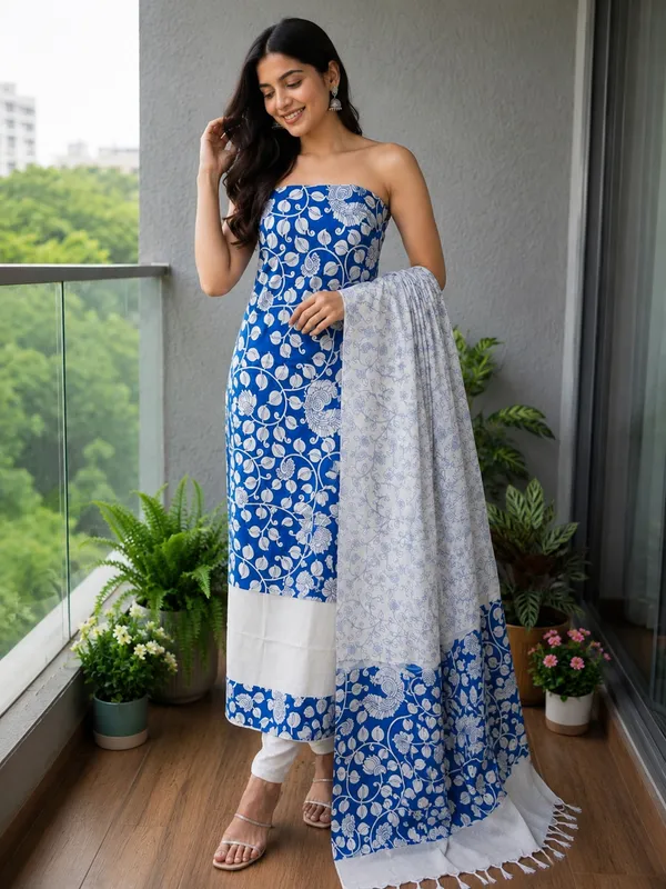 MH_HANDLOOM_COTTON_SILK_SCREEN_PRINT_UNSTITCHED_DREE_MATERIAL_WITH_DUPATTA