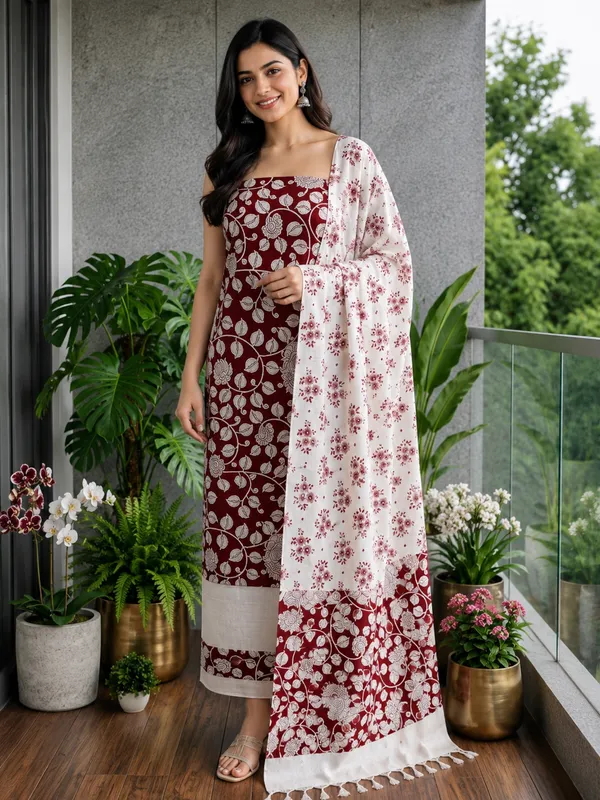 MH_HANDLOOM_COTTON_SILK_SCREEN_PRINT_UNSTITCHED_DREE_MATERIAL_WITH_DUPATTA