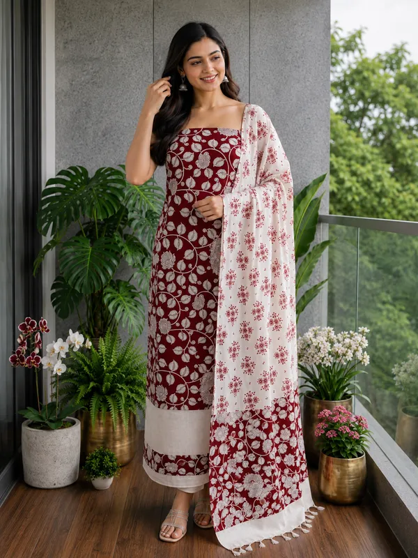 MH_HANDLOOM_COTTON_SILK_SCREEN_PRINT_UNSTITCHED_DREE_MATERIAL_WITH_DUPATTA