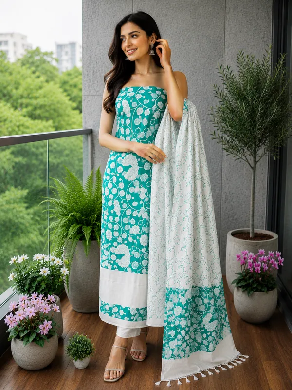 MH_HANDLOOM_COTTON_SILK_SCREEN_PRINT_UNSTITCHED_DREE_MATERIAL_WITH_DUPATTA