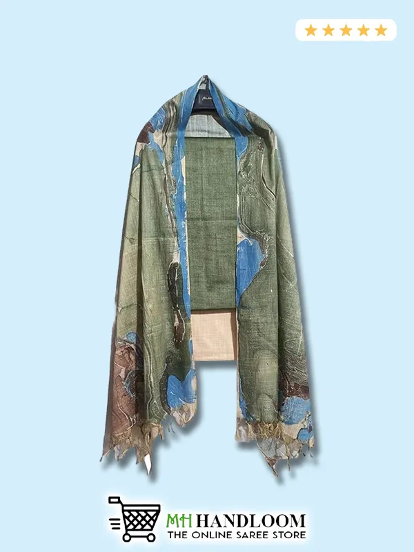 MH_HANDLOOM_Cotton_Silk_Unstitched_Suit_Set_for_Women_with_Marble_Print_Dupatta_|_Salwar_Suit_Dress_Material_for_Women_&_Girls