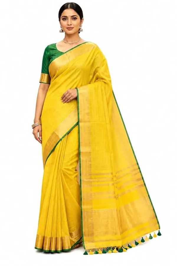 MH_HANDLOOM_Linen_Slub_Saree_with_Blouse_Piece_for_Every_Occasion