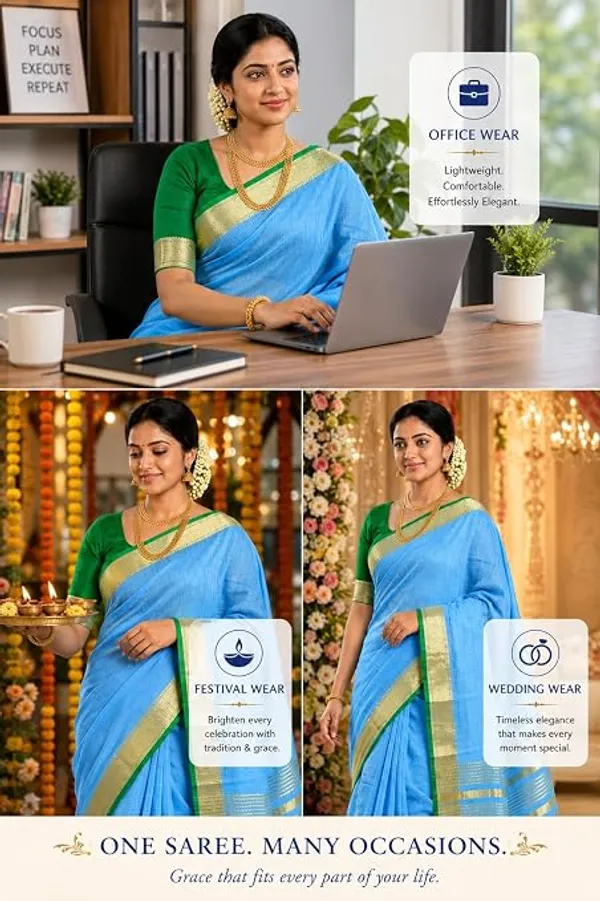 MH_HANDLOOM_Linen_Slub_Saree_with_Blouse_Piece_for_Every_Occasion