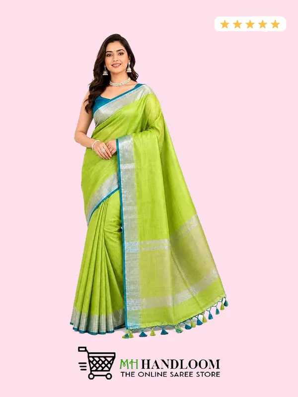 MH_HANDLOOM_Linen_Slub_Saree_with_Blouse_Piece_for_Every_Occasion