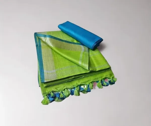MH_HANDLOOM_Linen_Slub_Saree_with_Blouse_Piece_for_Every_Occasion