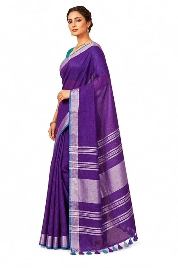 MH_HANDLOOM_Linen_Slub_Saree_with_Blouse_Piece_for_Every_Occasion