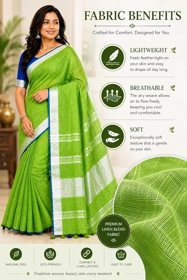 MH_HANDLOOM_Linen_Slub_Saree_with_Blouse_Piece_for_Every_Occasion