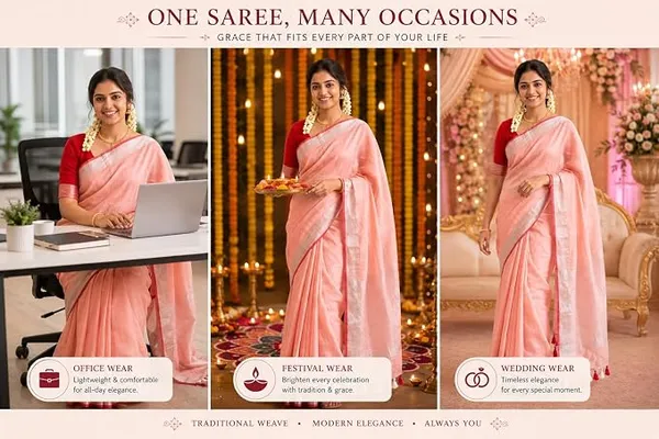 MH_HANDLOOM_Linen_Slub_Saree_with_Blouse_Piece_for_Every_Occasion