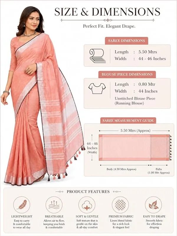 MH_HANDLOOM_Linen_Slub_Saree_with_Blouse_Piece_for_Every_Occasion