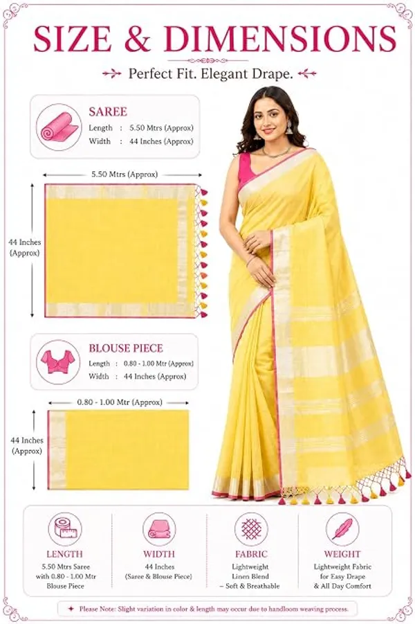 MH_HANDLOOM_Linen_Slub_Saree_with_Blouse_Piece_for_Every_Occasion