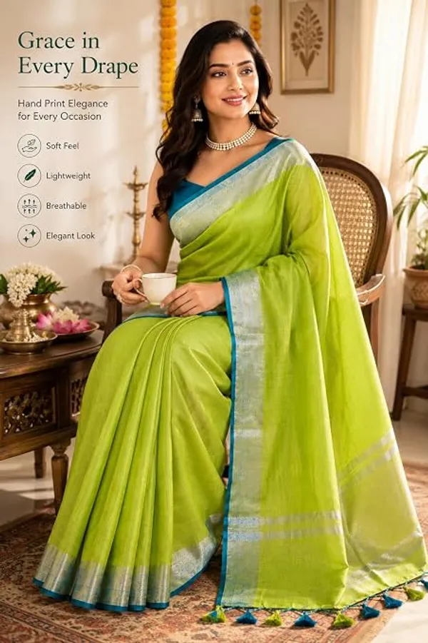 MH_HANDLOOM_Linen_Slub_Saree_with_Blouse_Piece_for_Every_Occasion