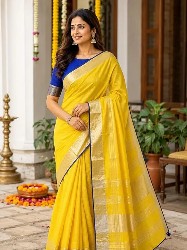 MH_HANDLOOM_Linen_Slub_Saree_with_Blouse_Piece_for_Every_Occasion