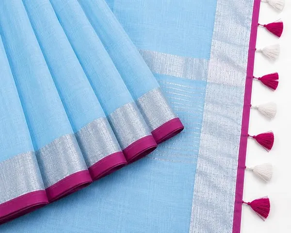 MH_HANDLOOM_Linen_Slub_Saree_with_Blouse_Piece_for_Every_Occasion