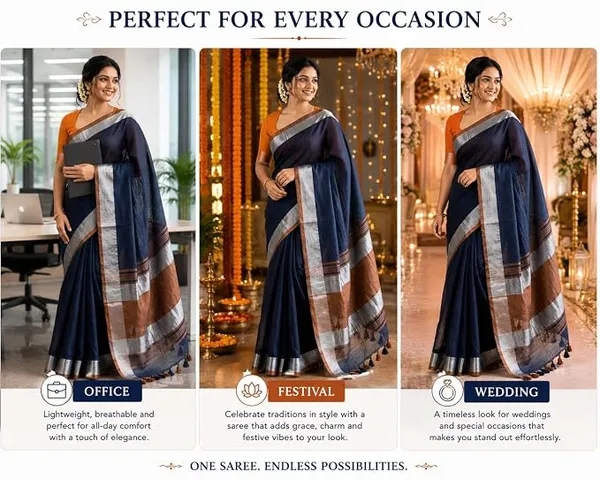 MH_HANDLOOM_Linen_Slub_Saree_with_Blouse_Piece_for_Every_Occasion