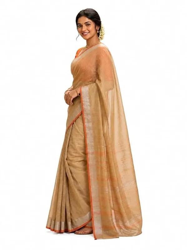 MH_HANDLOOM_Linen_Slub_Saree_with_Blouse_Piece_for_Every_Occasion