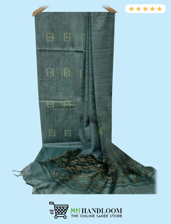 MH_HANDLOOM_Semi_Silk_Jacquard_Work_Unstitched_Salwar_Suit_Dress_Material_with_Dupatta