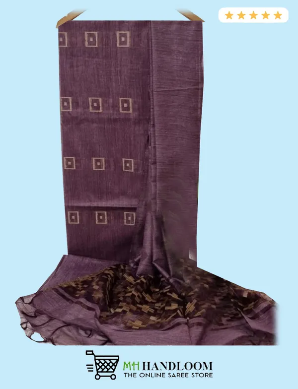 MH_HANDLOOM_Semi_Silk_Jacquard_Work_Unstitched_Salwar_Suit_Dress_Material_with_Dupatta