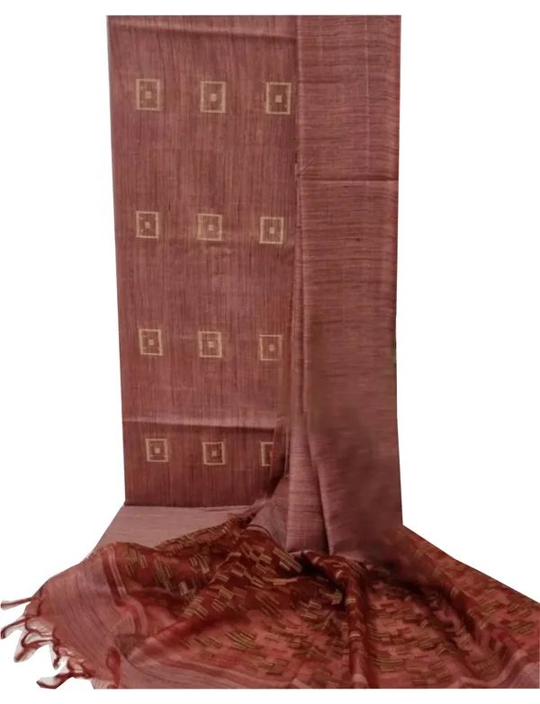 MH_HANDLOOM_Semi_Silk_Jacquard_Work_Unstitched_Salwar_Suit_Dress_Material_with_Dupatta