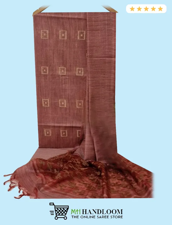 MH_HANDLOOM_Semi_Silk_Jacquard_Work_Unstitched_Salwar_Suit_Dress_Material_with_Dupatta